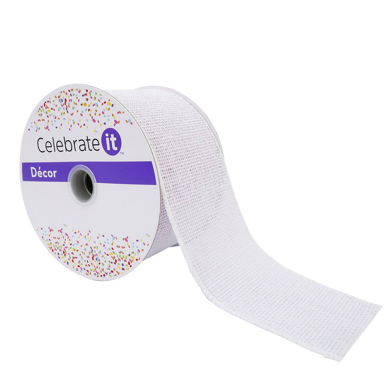 12 Pack: 2.5" x 25ft. Faux Burlap Wired Ribbon by Celebrate It™